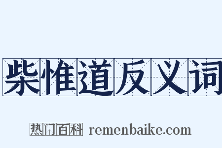 柴惟道反义词是什么意思的图片